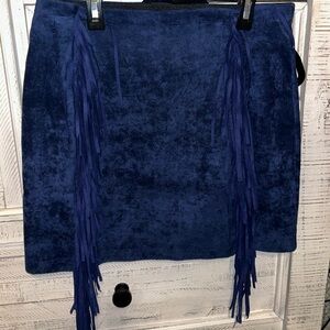 Rockin C Navy Blue Fringe Skirt